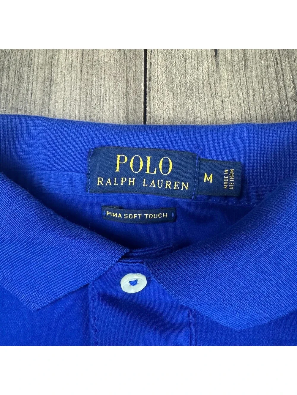 Polo Ralph Lauren Men M Pima Soft Touch Shirt Purple Collar EXCELLENT Worn Once